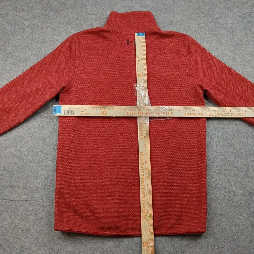 Under Armour Pullover Mens‎ Small Red ColdGear 1/4 Zip Long Sleeve Top 1356290